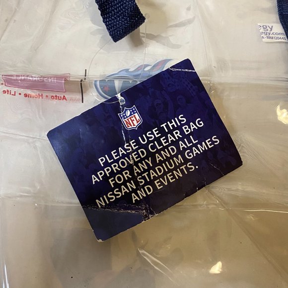 NWT Clear TN Titans Stadium Bag - Picture 3 of 4